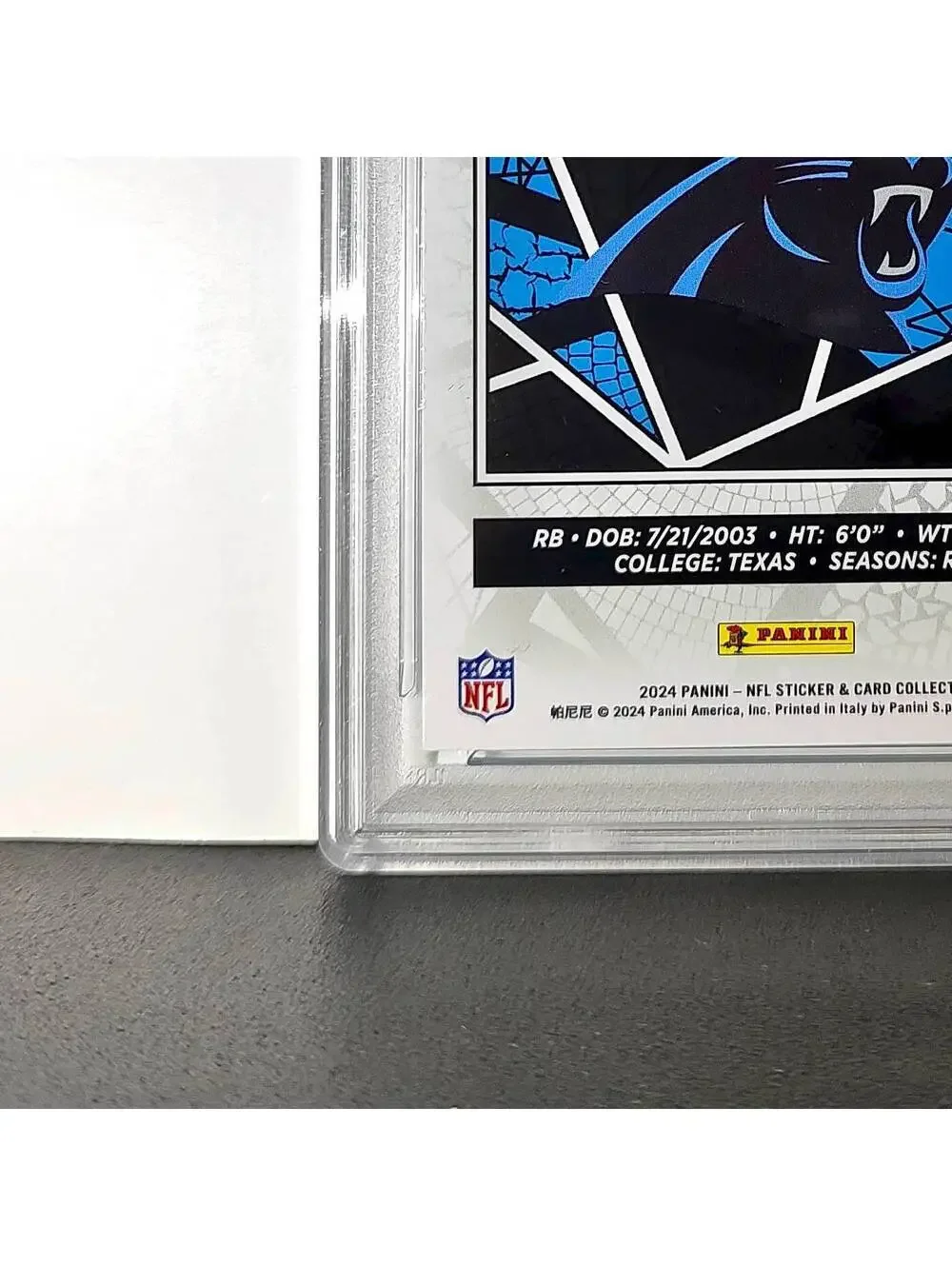 Jonathan Brooks Rookie 2024 Panini Sticker Collection 6/349 #88 Blue Foil PSA 9